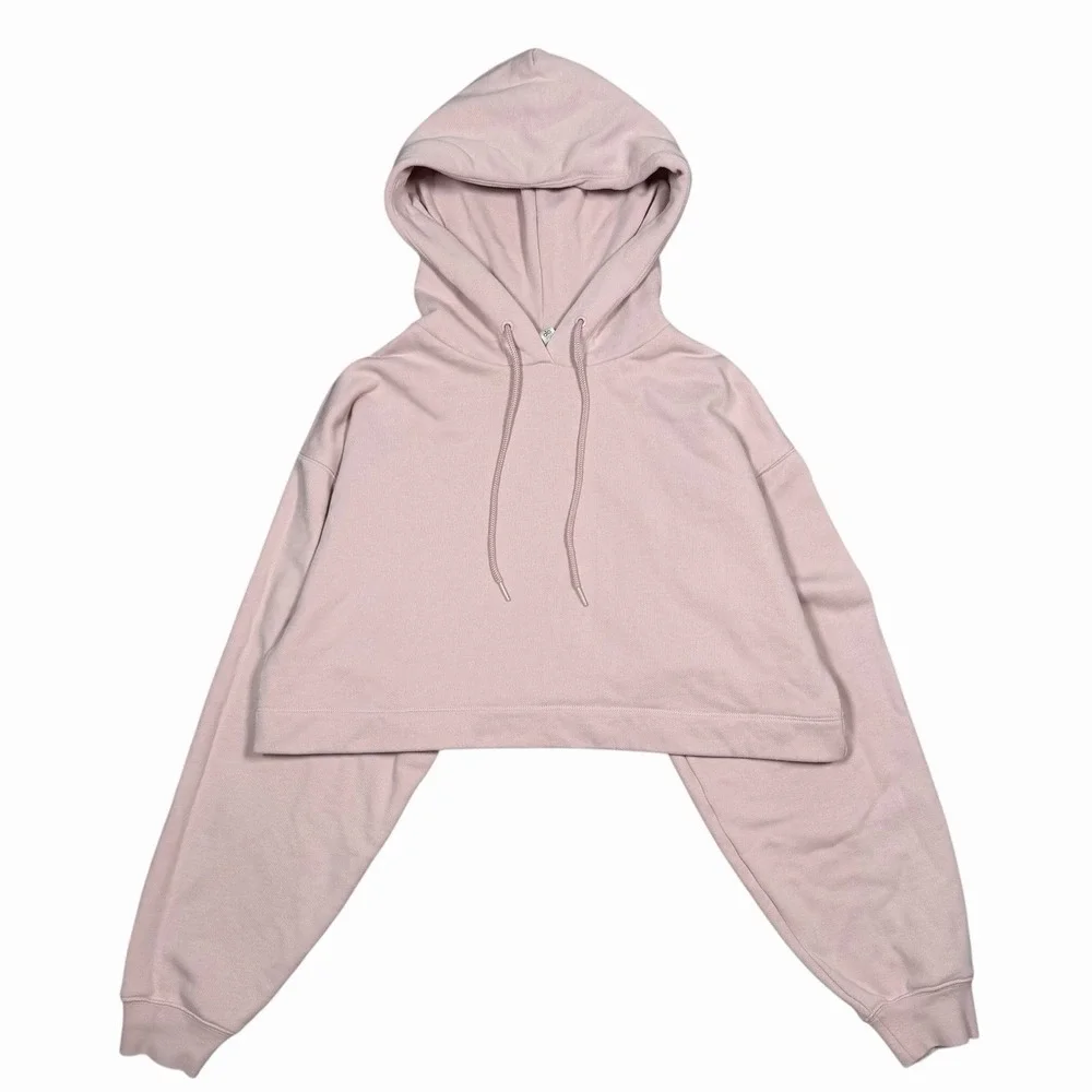 Alo Yoga Bae Hoodie Cropped Long Sleeve in Light Pink Women's‎ Sz S
